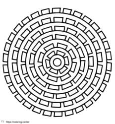 Geometric Brick Mandala
