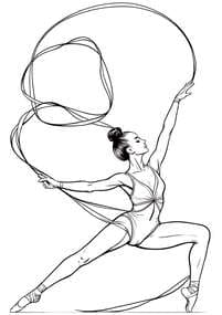 Rhythmic Gymnast with Rope coloring preview