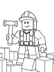 Roblox Builder Holding Hammer