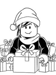 Roblox Christmas Character with Gifts