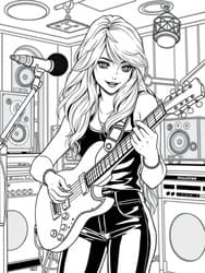Rockstar Gwen Stacy coloring preview