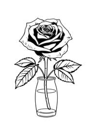 Romantic Rose in Glass Vase