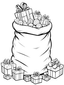 Free printable Santa's Toy Sack Full of Presents