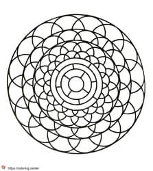 Scalloped Circle Mandala Pattern