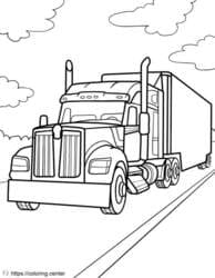 Semi Truck on Highway