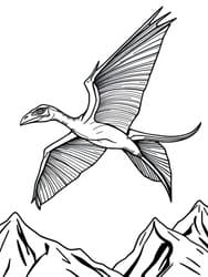 Pterodactyl with Wings Spread in Flight