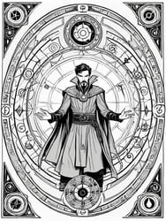 Doctor Strange Portal Magic coloring preview