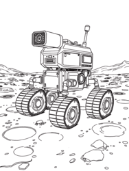 Robot Rover with Camera coloring preview