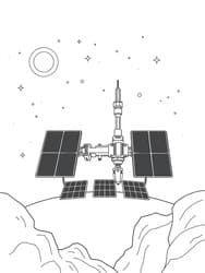 Space Station Above Planet