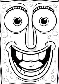 Free printable SpongeBob SquarePants Close Up Face