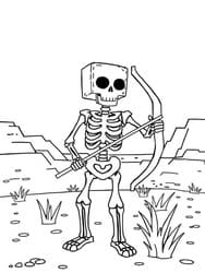 Bone Archer with Bow coloring preview
