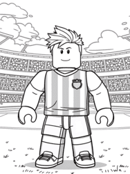Roblox Soccer Player coloring preview