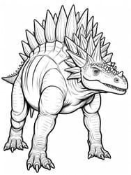 Stegosaurus with Spikes coloring preview