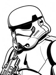 Imperial Stormtrooper Portrait Printable Page
