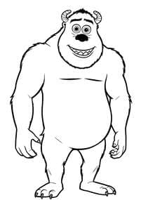 Sulley Standing Pose coloring preview