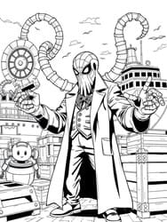 Doctor Octopus Commanding coloring preview