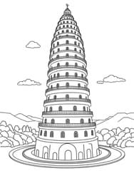 Soaring Tower of Babel coloring preview