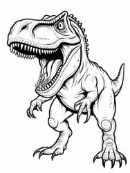Tyrannosaurus Rex Mid-Roar coloring preview