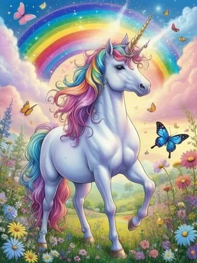 Unicorns coloring pages