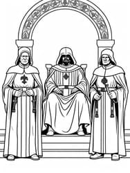 Darth Vader Enthroned coloring preview