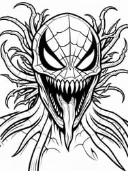 Venom Symbiote Profile Head coloring preview