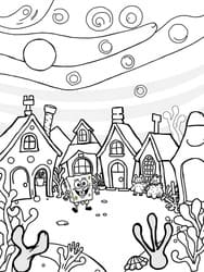 Bikini Bottom Village with SpongeBob