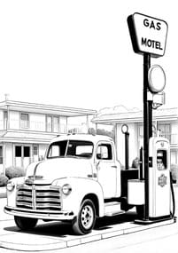 Free printable Pickup Truck at Retro Gas Motel