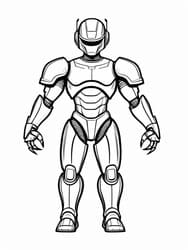 Armored Warrior Robot coloring preview