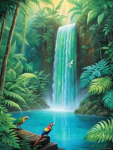 Waterfalls coloring pages