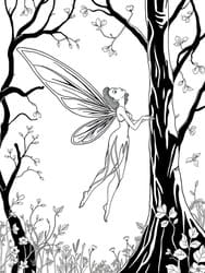 Whimsical Fairy by Enchanted Tree
