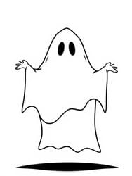 Ghost Drifting with Arms Outstretched coloring preview