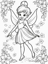 Tinker Bell Twirling coloring preview
