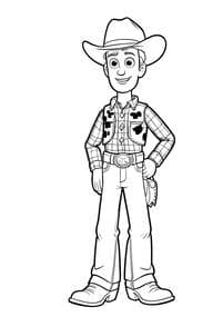 Woody Cowboy Pose coloring preview