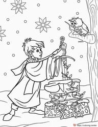 Young King Arthur Drawing Sword
