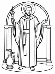 Samuel Pouring Anointing Oil coloring preview